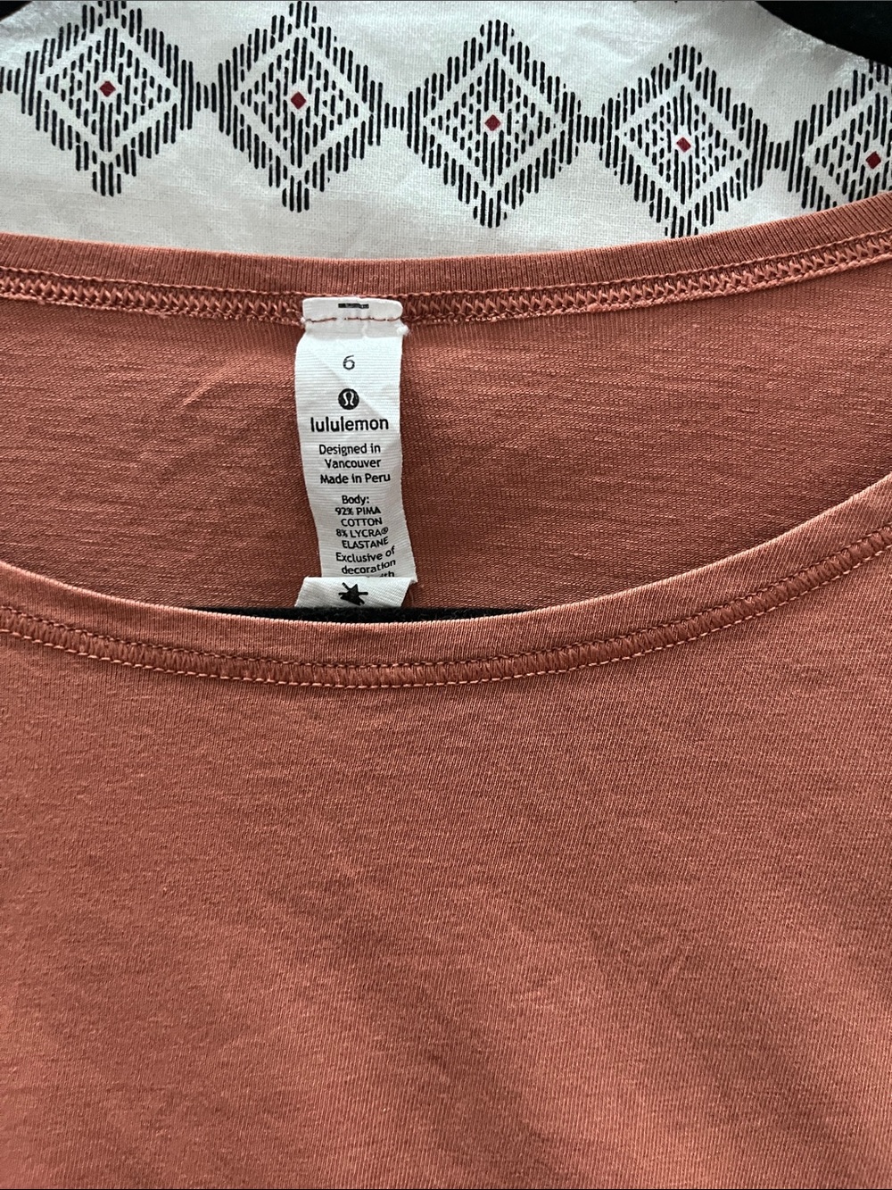 Lululemon: Rust Open Shoulder Drawstring Top - Picture 2 of 5